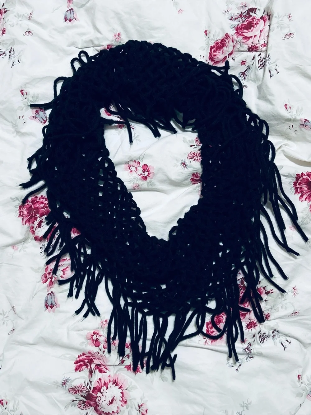 Black Knit Infinity Scarf
